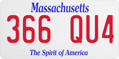 MA license plate 366QU4