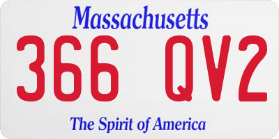 MA license plate 366QV2