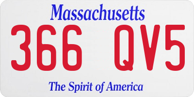 MA license plate 366QV5
