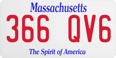 MA license plate 366QV6