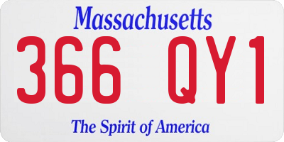 MA license plate 366QY1