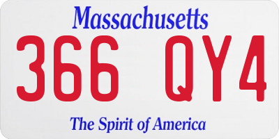 MA license plate 366QY4