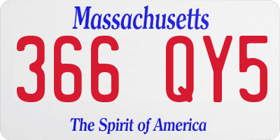 MA license plate 366QY5