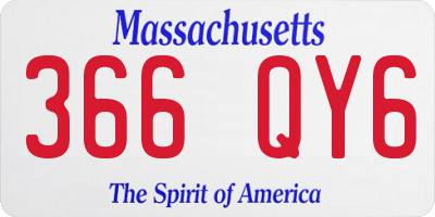 MA license plate 366QY6