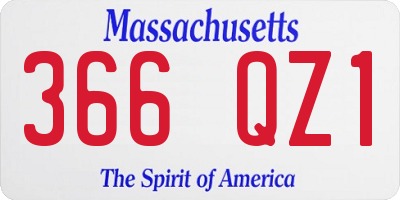 MA license plate 366QZ1