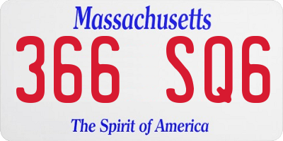 MA license plate 366SQ6