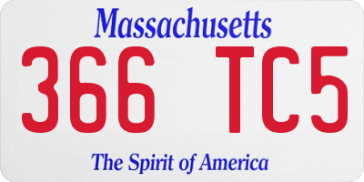 MA license plate 366TC5