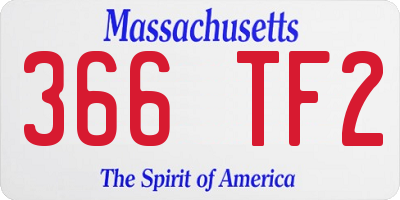 MA license plate 366TF2
