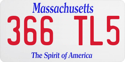 MA license plate 366TL5
