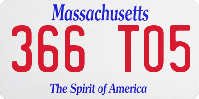 MA license plate 366TO5