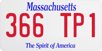 MA license plate 366TP1