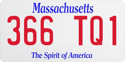 MA license plate 366TQ1