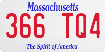 MA license plate 366TQ4