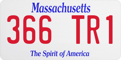 MA license plate 366TR1