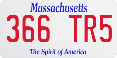 MA license plate 366TR5