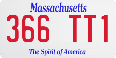MA license plate 366TT1