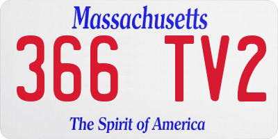 MA license plate 366TV2