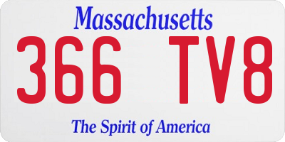 MA license plate 366TV8