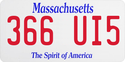 MA license plate 366UI5