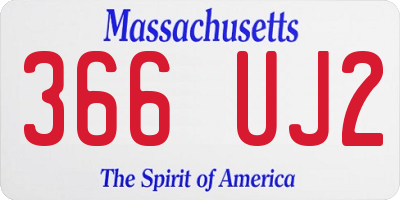 MA license plate 366UJ2
