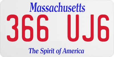 MA license plate 366UJ6