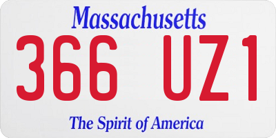 MA license plate 366UZ1