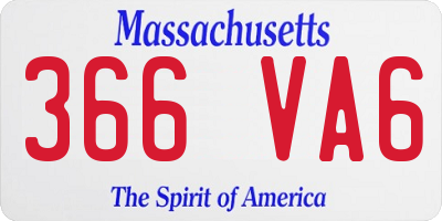 MA license plate 366VA6