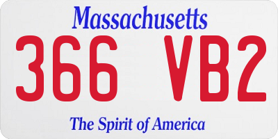 MA license plate 366VB2
