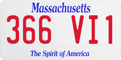 MA license plate 366VI1