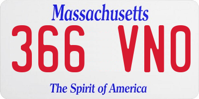 MA license plate 366VN0