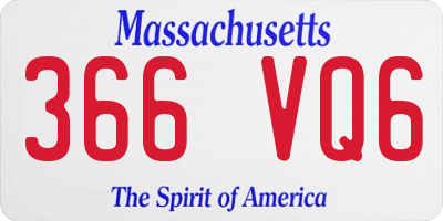 MA license plate 366VQ6