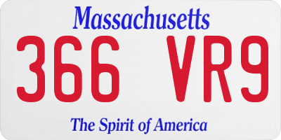 MA license plate 366VR9