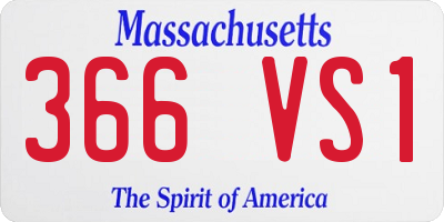 MA license plate 366VS1