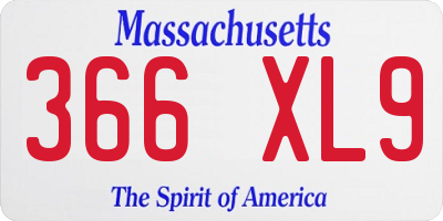 MA license plate 366XL9