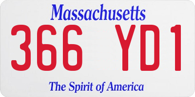 MA license plate 366YD1
