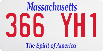 MA license plate 366YH1