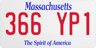 MA license plate 366YP1