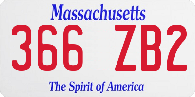 MA license plate 366ZB2