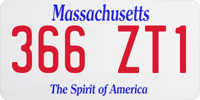 MA license plate 366ZT1