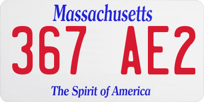 MA license plate 367AE2