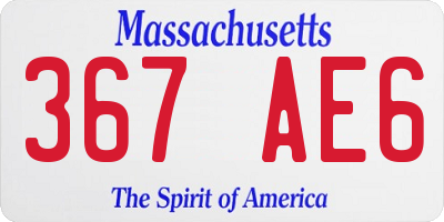 MA license plate 367AE6