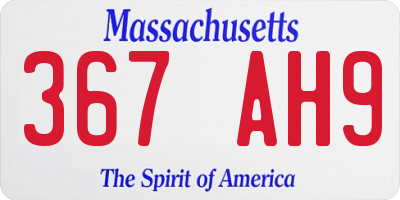 MA license plate 367AH9
