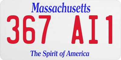 MA license plate 367AI1