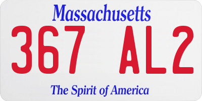 MA license plate 367AL2