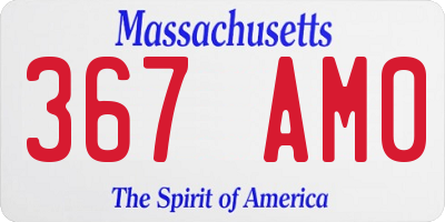 MA license plate 367AM0