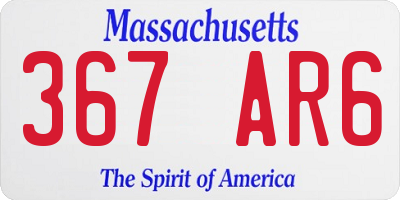 MA license plate 367AR6
