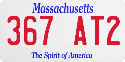 MA license plate 367AT2