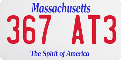MA license plate 367AT3