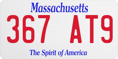 MA license plate 367AT9