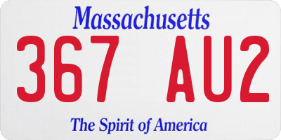 MA license plate 367AU2